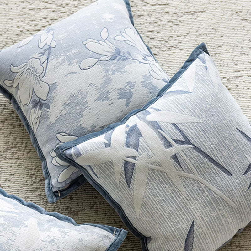 3design blue botanical cushion