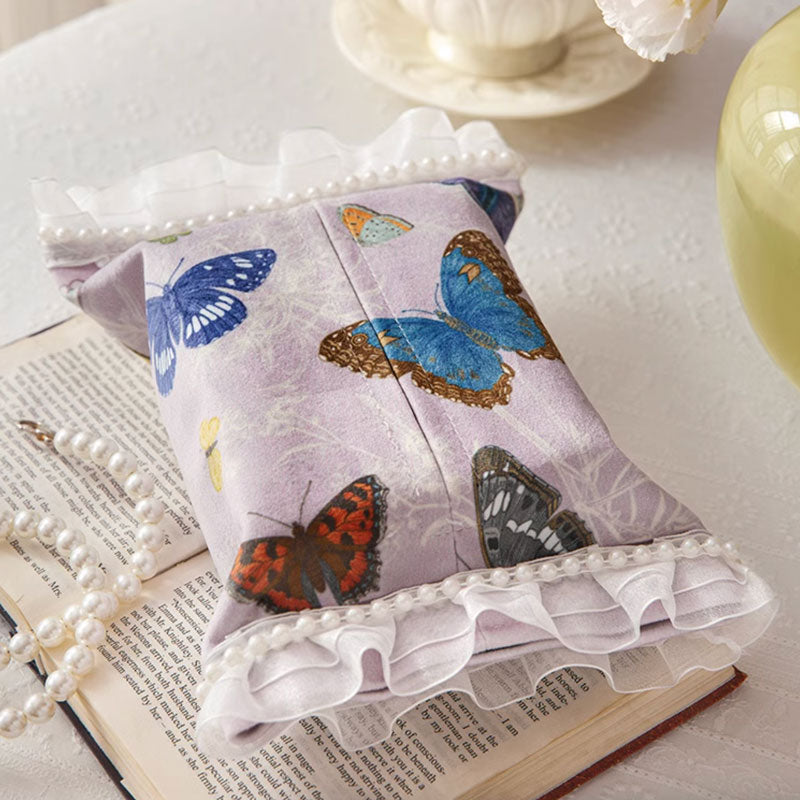 colorful butterfly tissue case