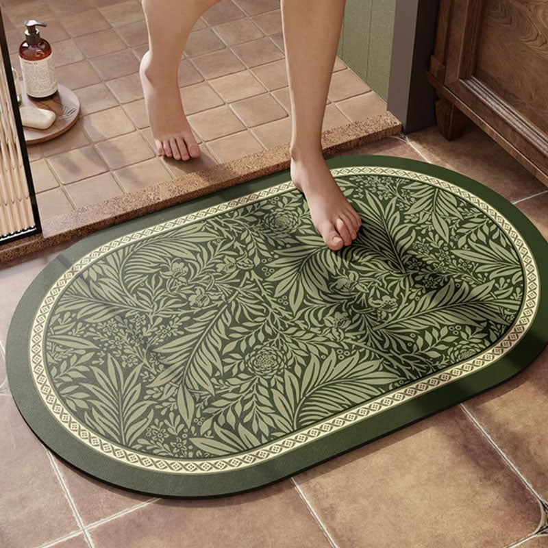 deep botanical bath mat
