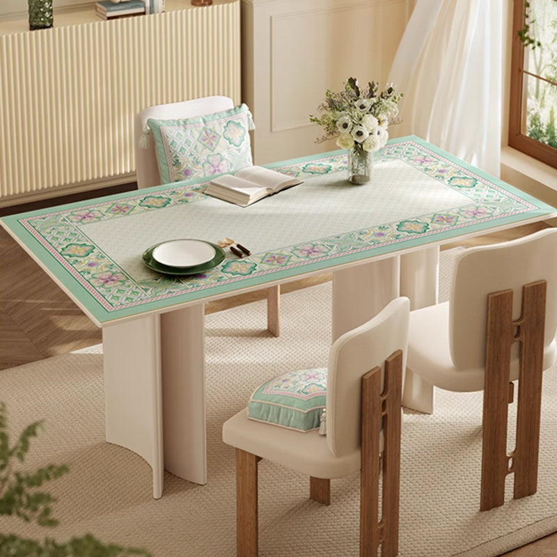 mint retro tile table mat