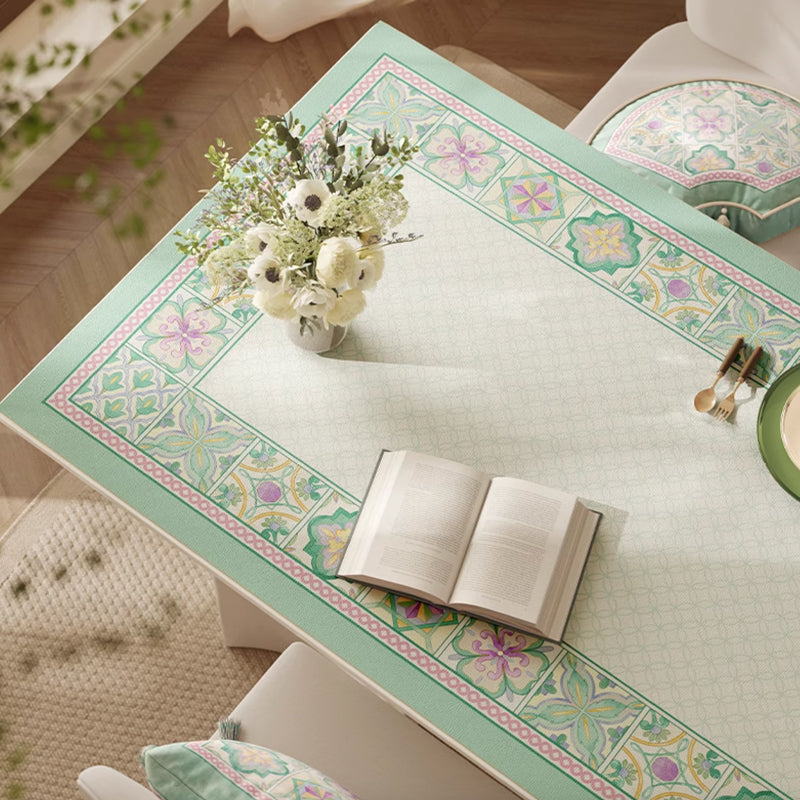 mint retro tile table mat