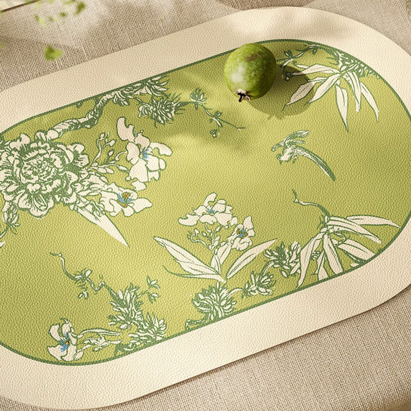 2design green botanical logo place mat