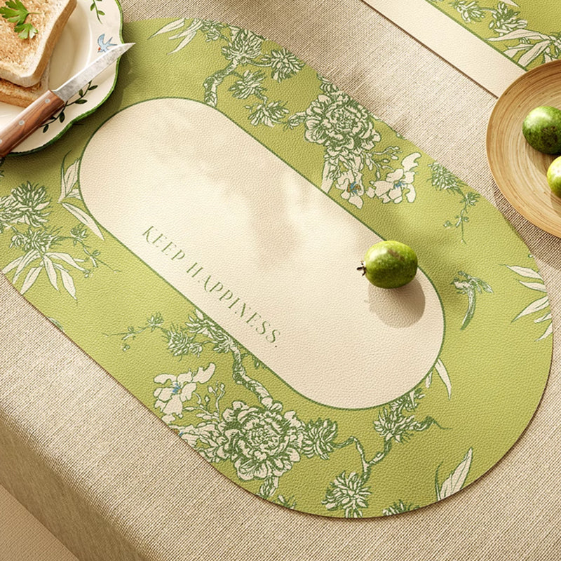 2design green botanical logo place mat