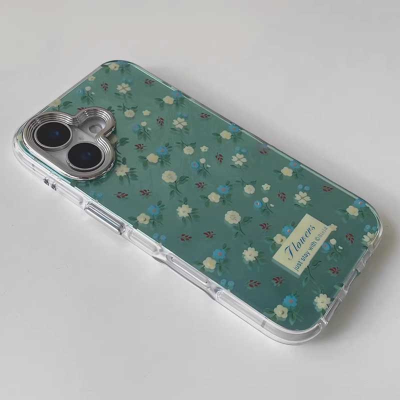 emerald green flower iPhone case