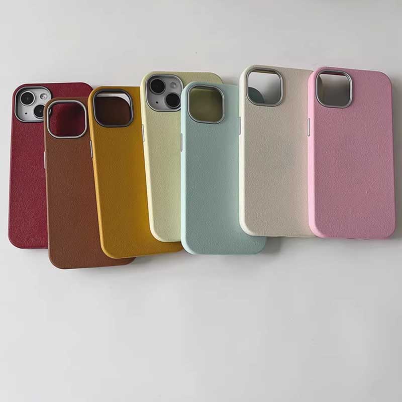 7color simple leather iPhone case