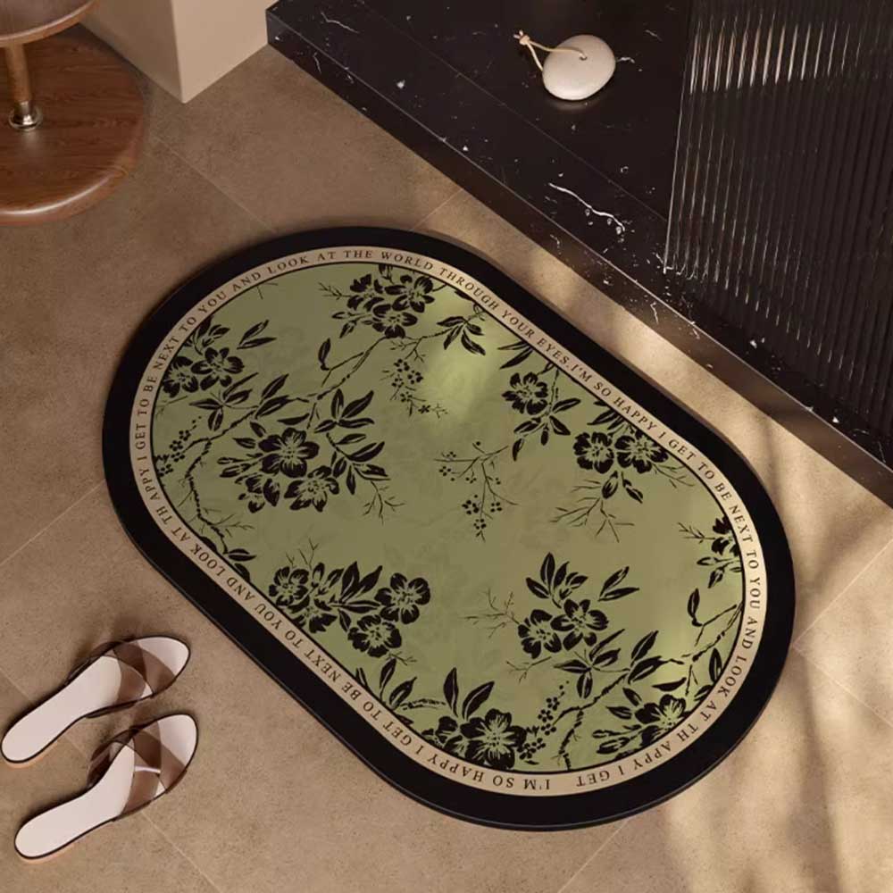 flower shadow bath mat