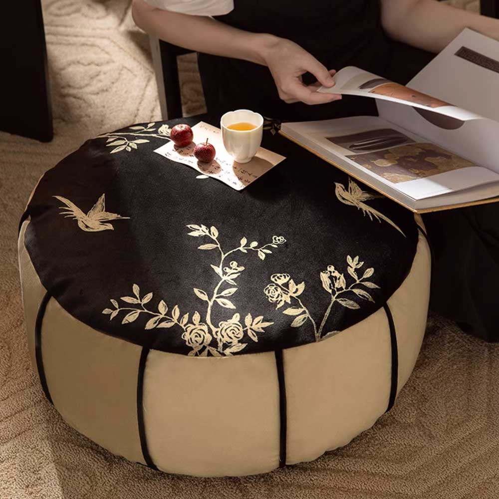 black bird bloom stool