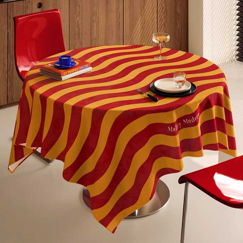 2color wave stripe table cloth