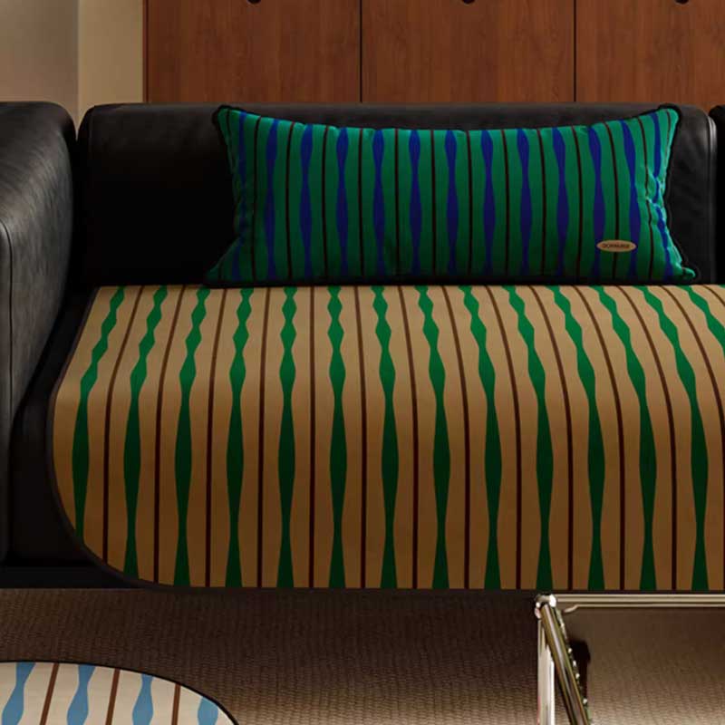 4color retro stripe sofa cover