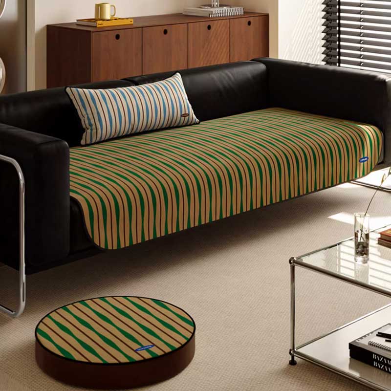 4color retro stripe sofa cover