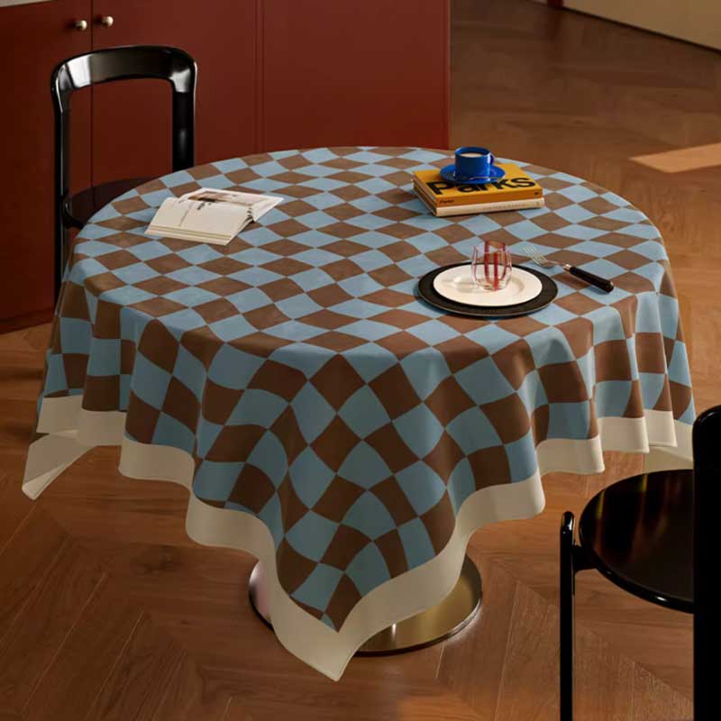 4color retro check table cloth