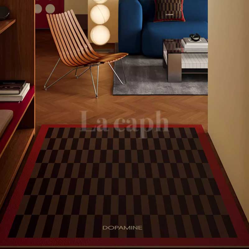 retro check door mat (4colors)