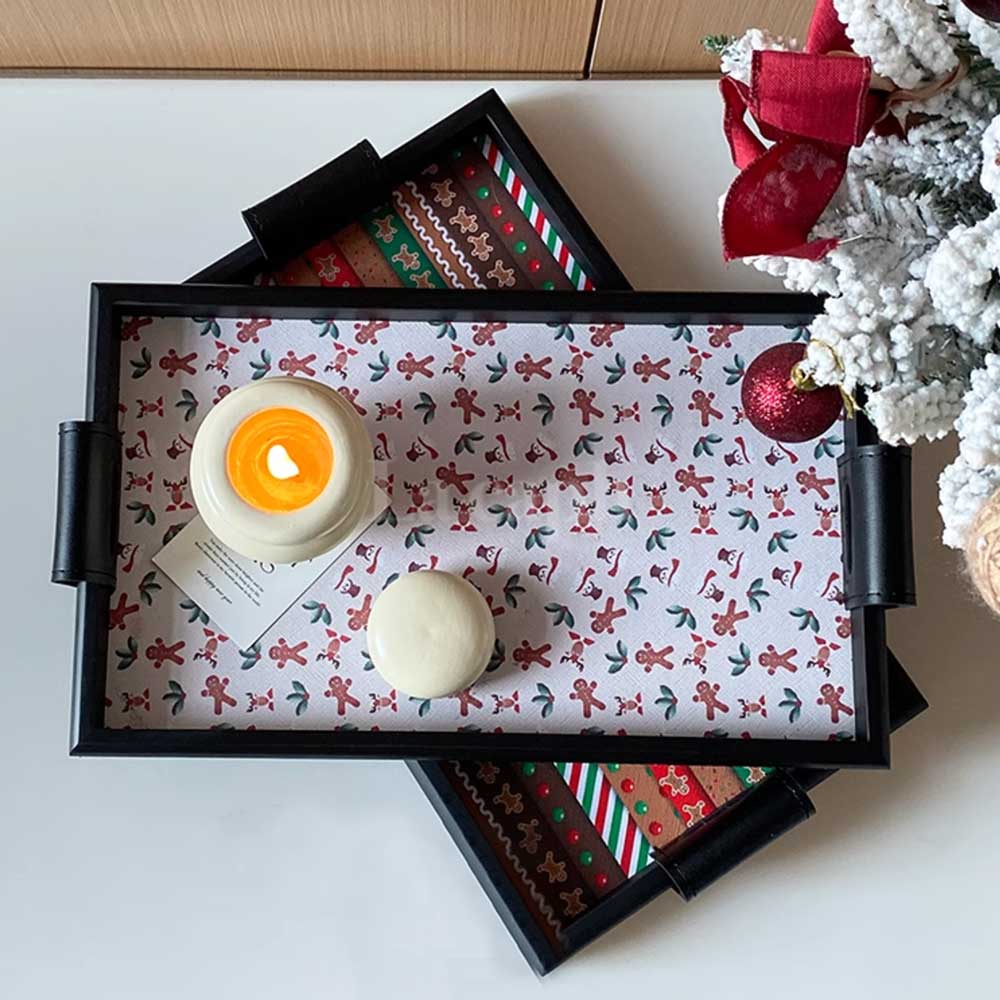 winter pattern tray (4designs)