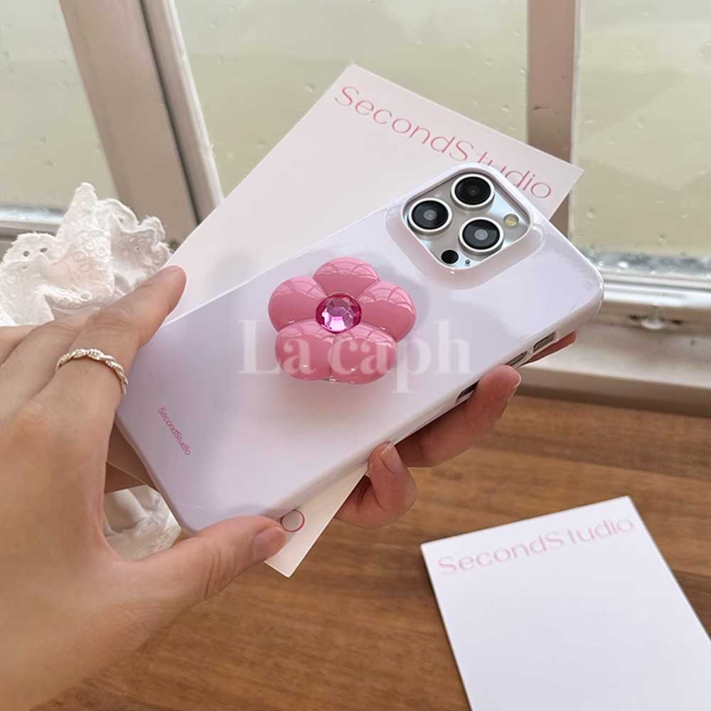 flower grip white iPhone case (6colors)