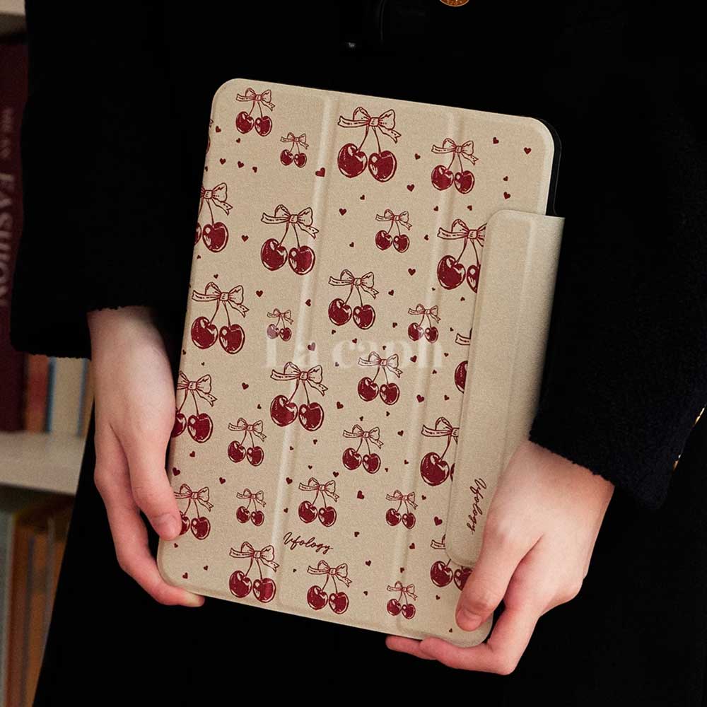 cherry ribbon iPad case