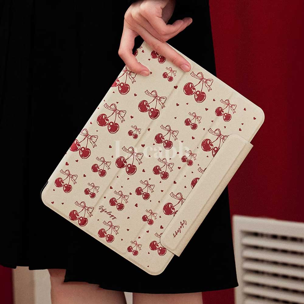 cherry ribbon iPad case