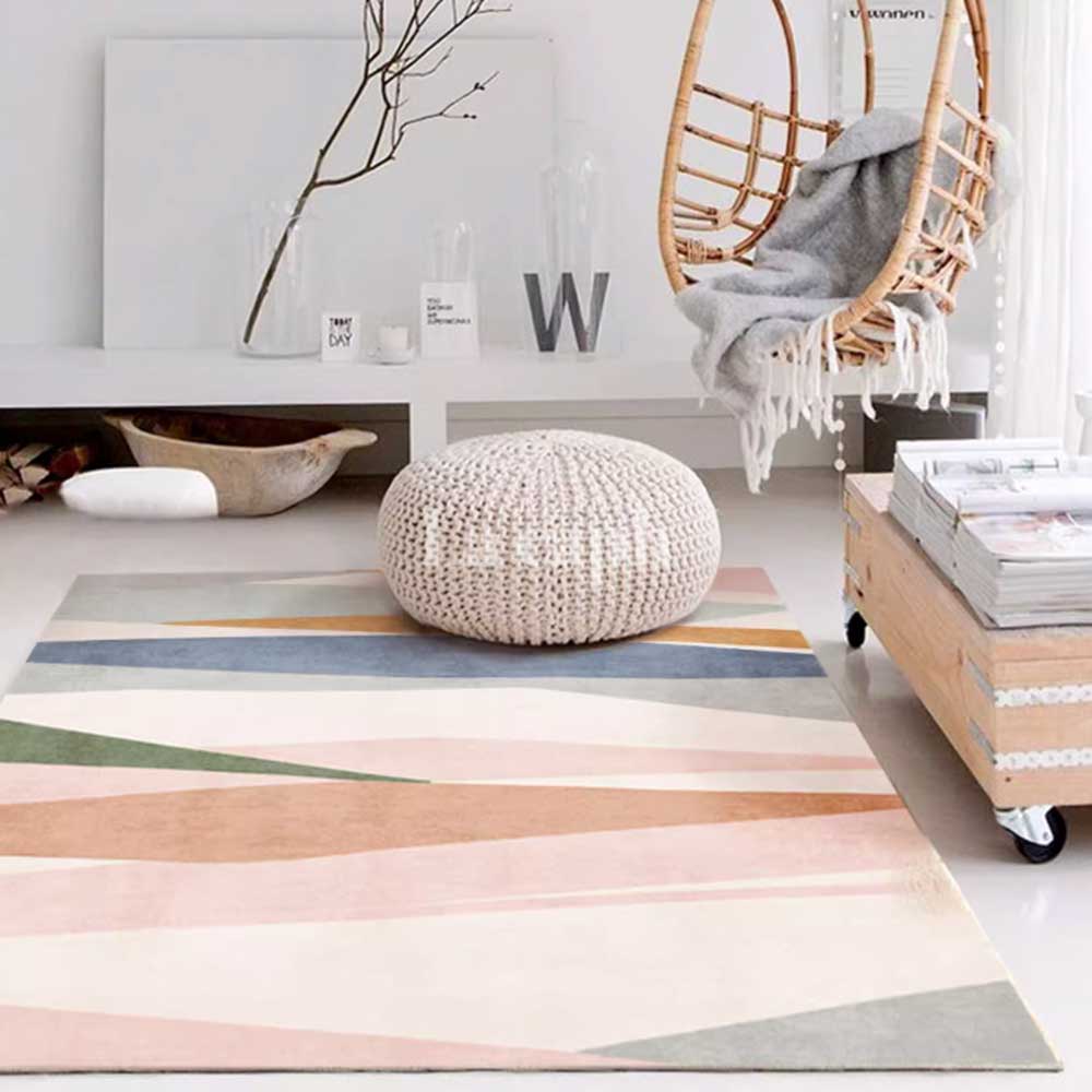 pastel forest square carpet