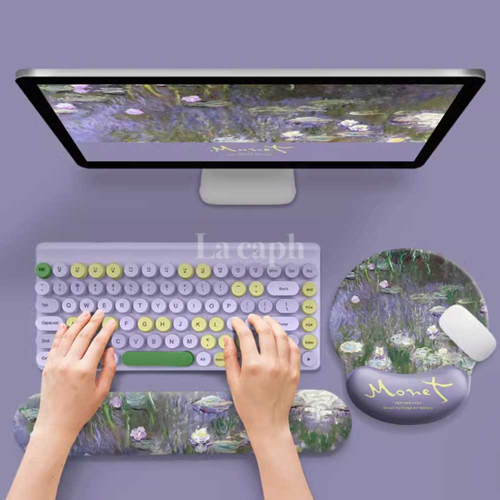 water lilies mouse pad & wrist rest