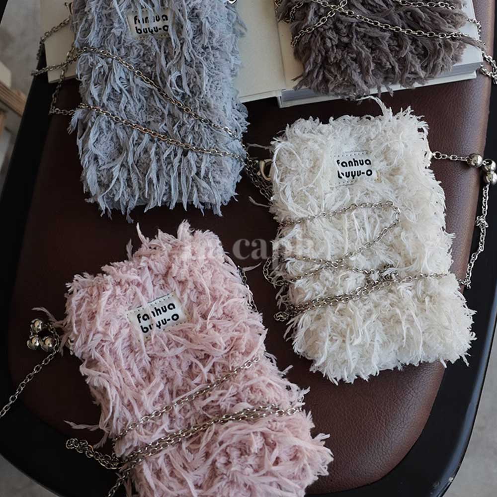 fluffy charm iPhone bag (4colors)