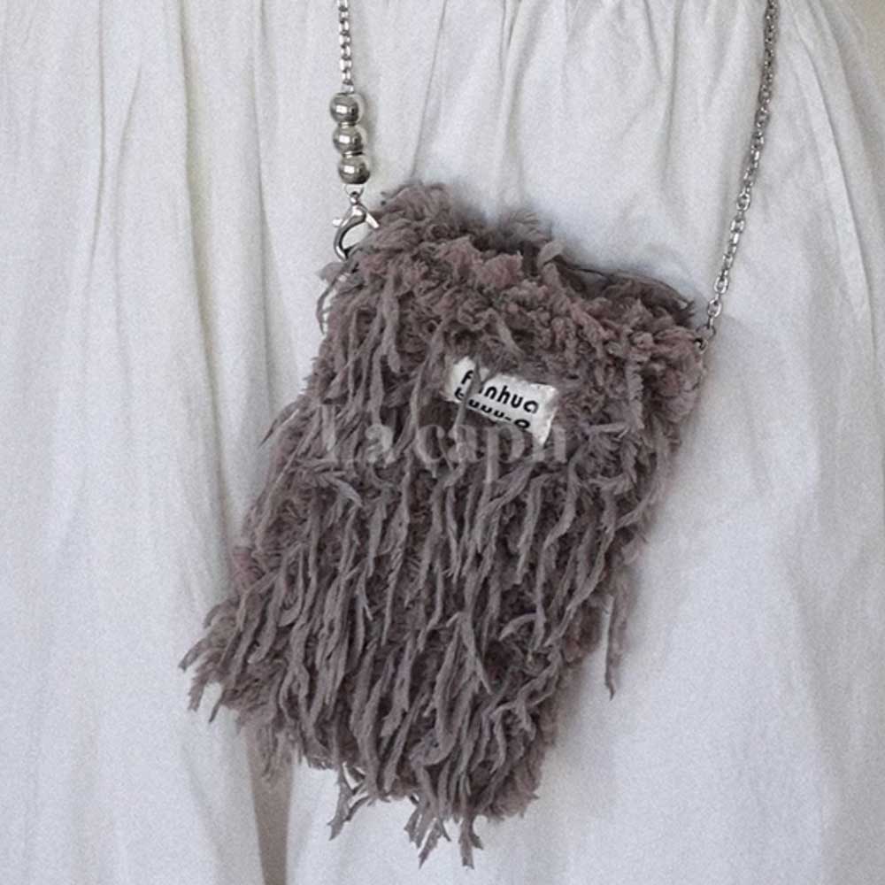 fluffy charm iPhone bag (4colors)