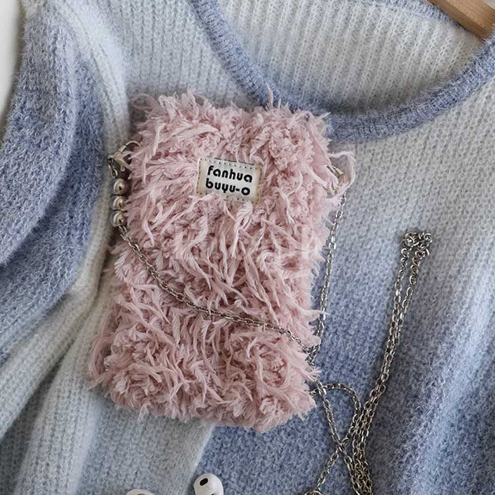 fluffy charm iPhone bag (4colors)