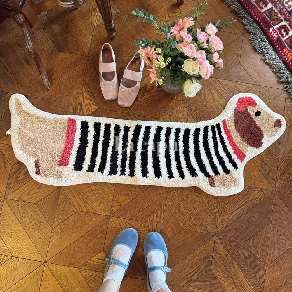 cute dog shape rug (2designs)