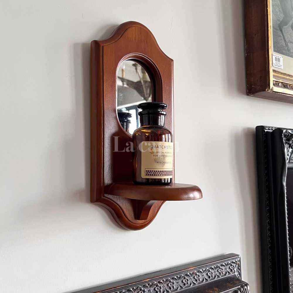 vintage wall mirror shelf