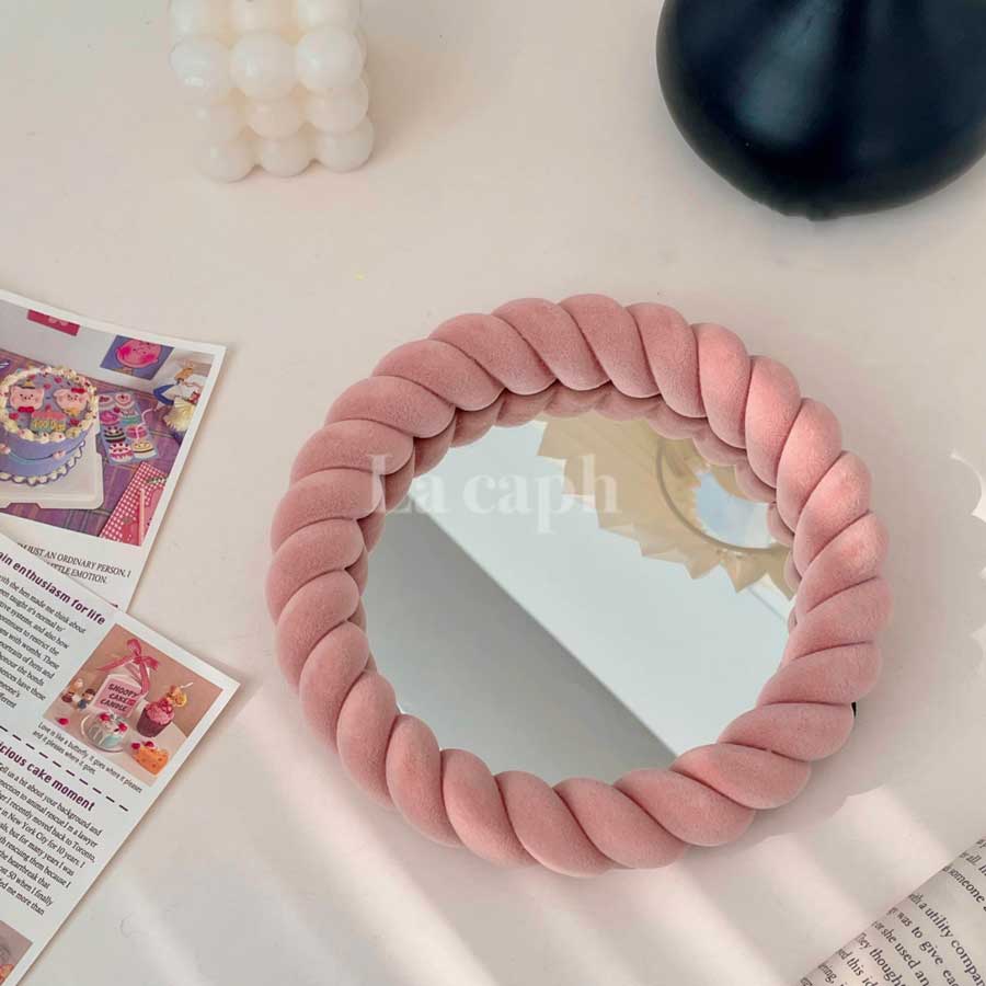 velvet rope round mirror (4designs)