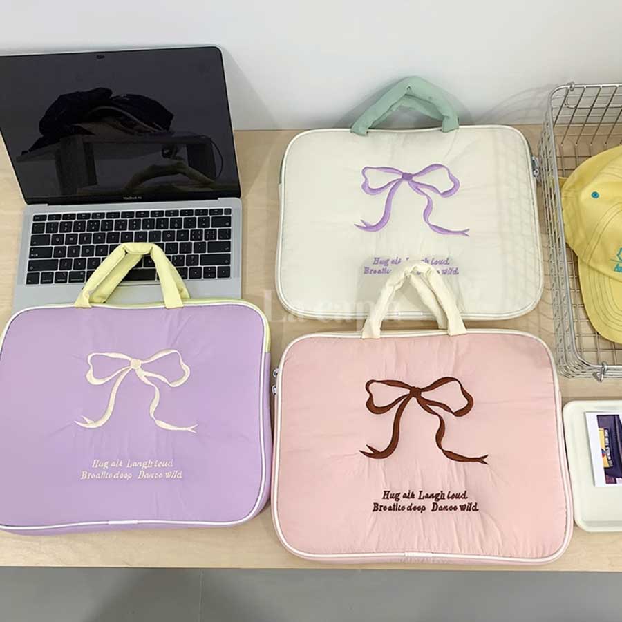 pastel ribbon PC bag (4colors)