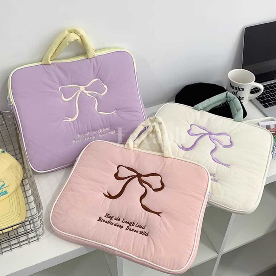 pastel ribbon PC bag (4colors)