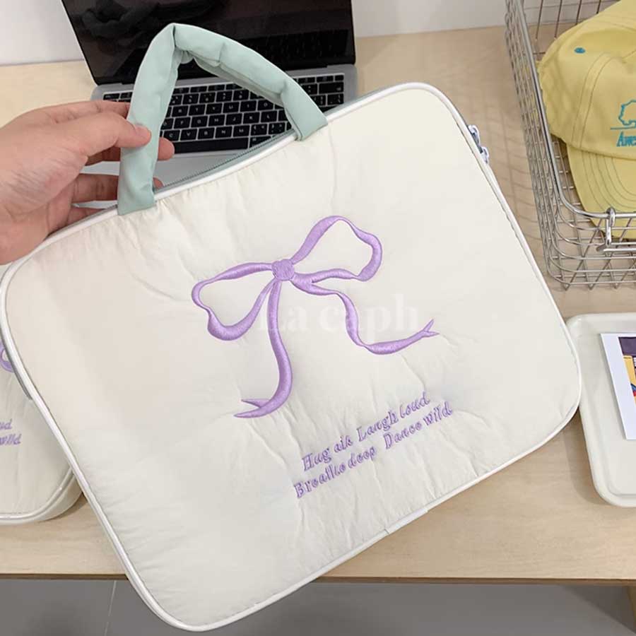 pastel ribbon PC bag (4colors)