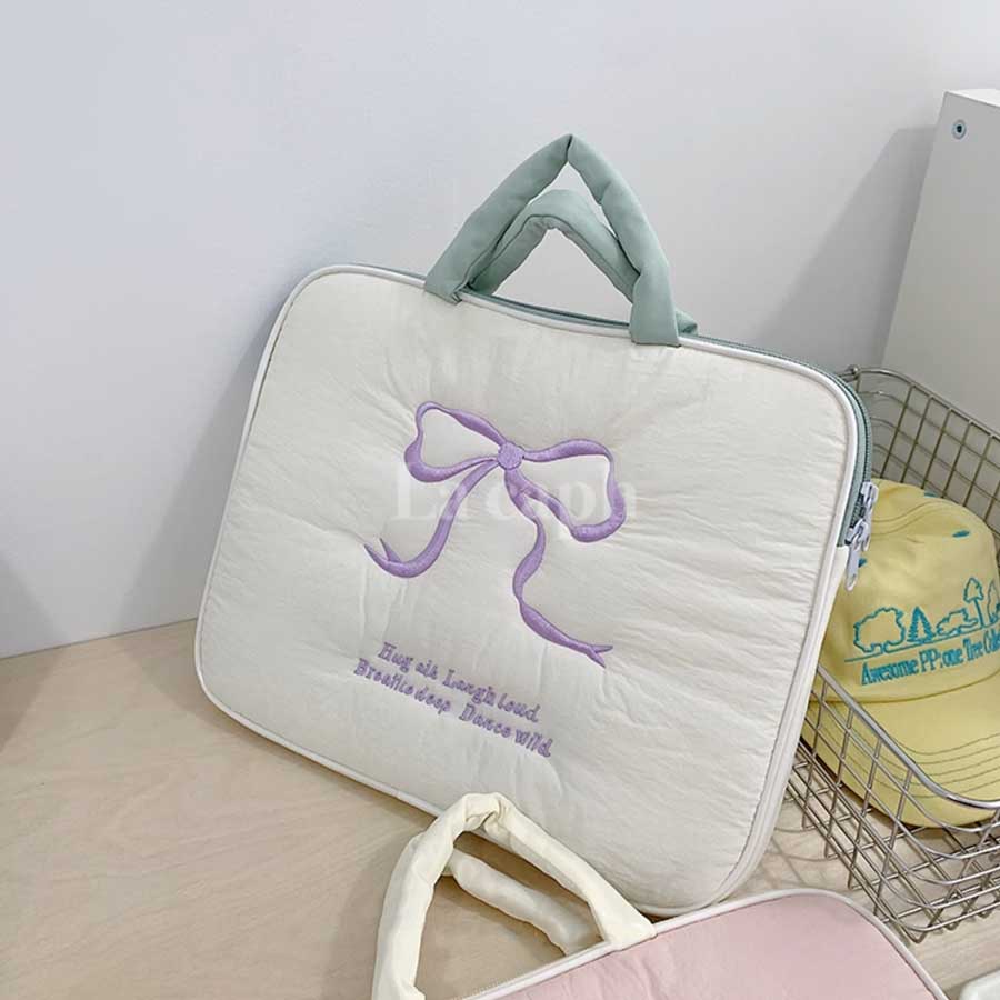 pastel ribbon PC bag (4colors)