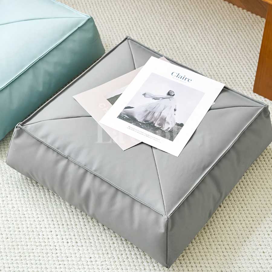 square leather bead cushion (4colors)