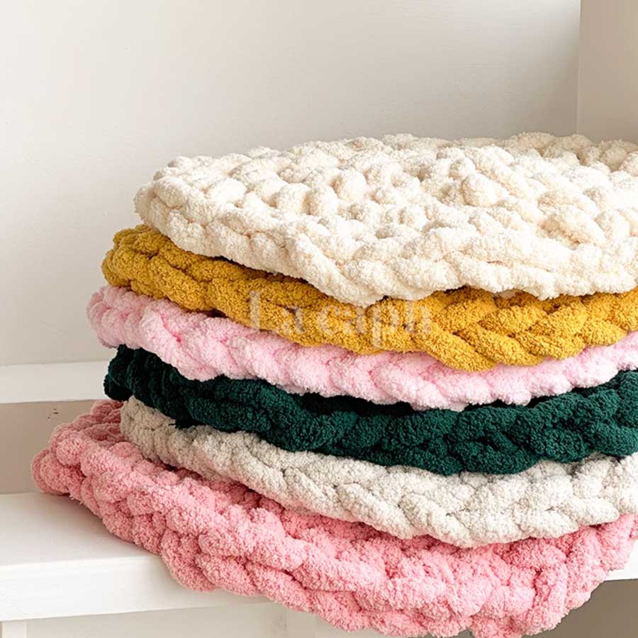 braided texture round mat (6colors)