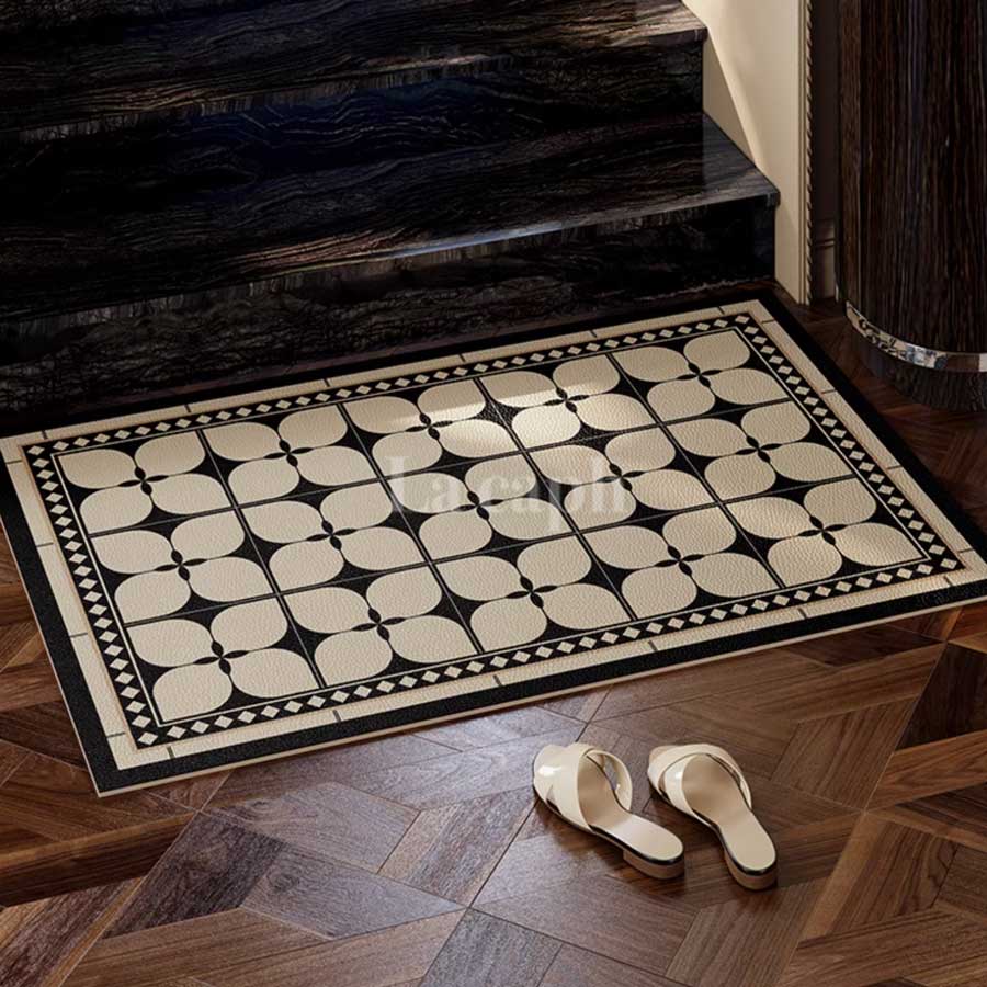 black tile door mat