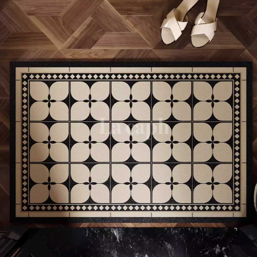 black tile door mat