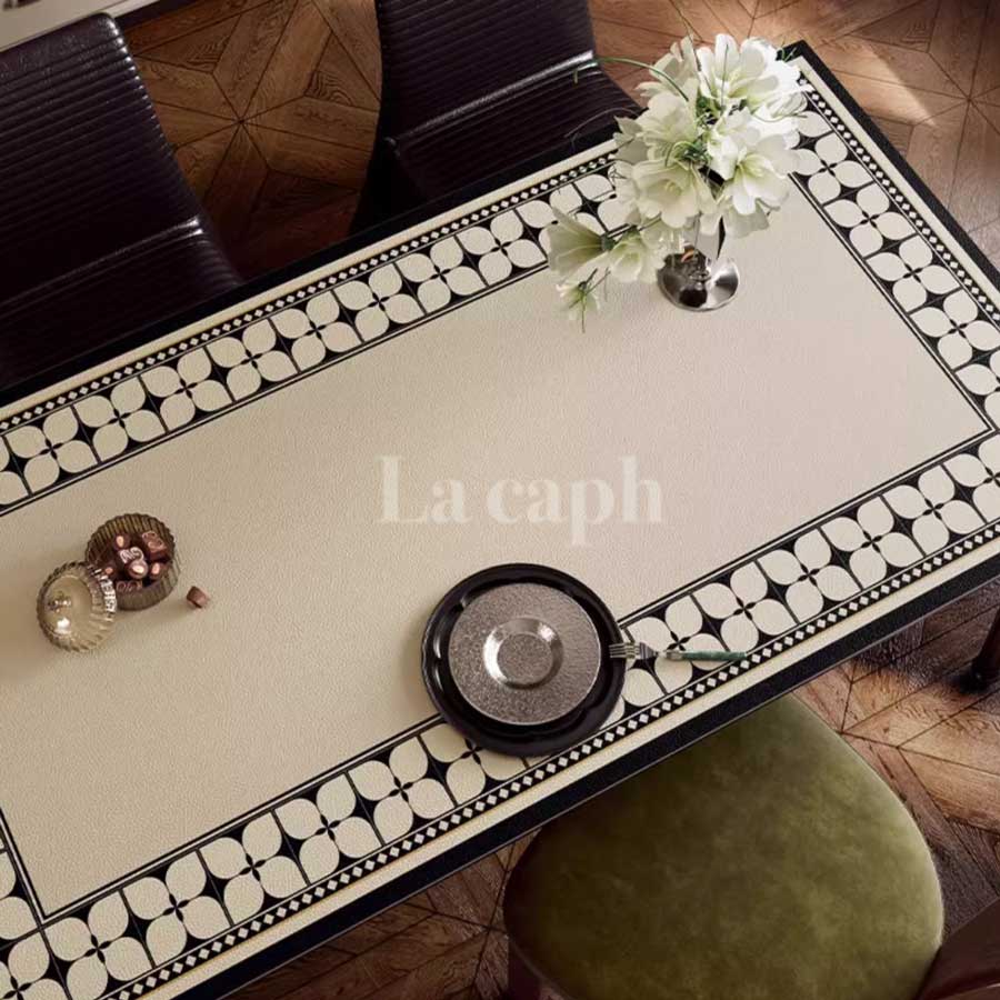 black tile table mat