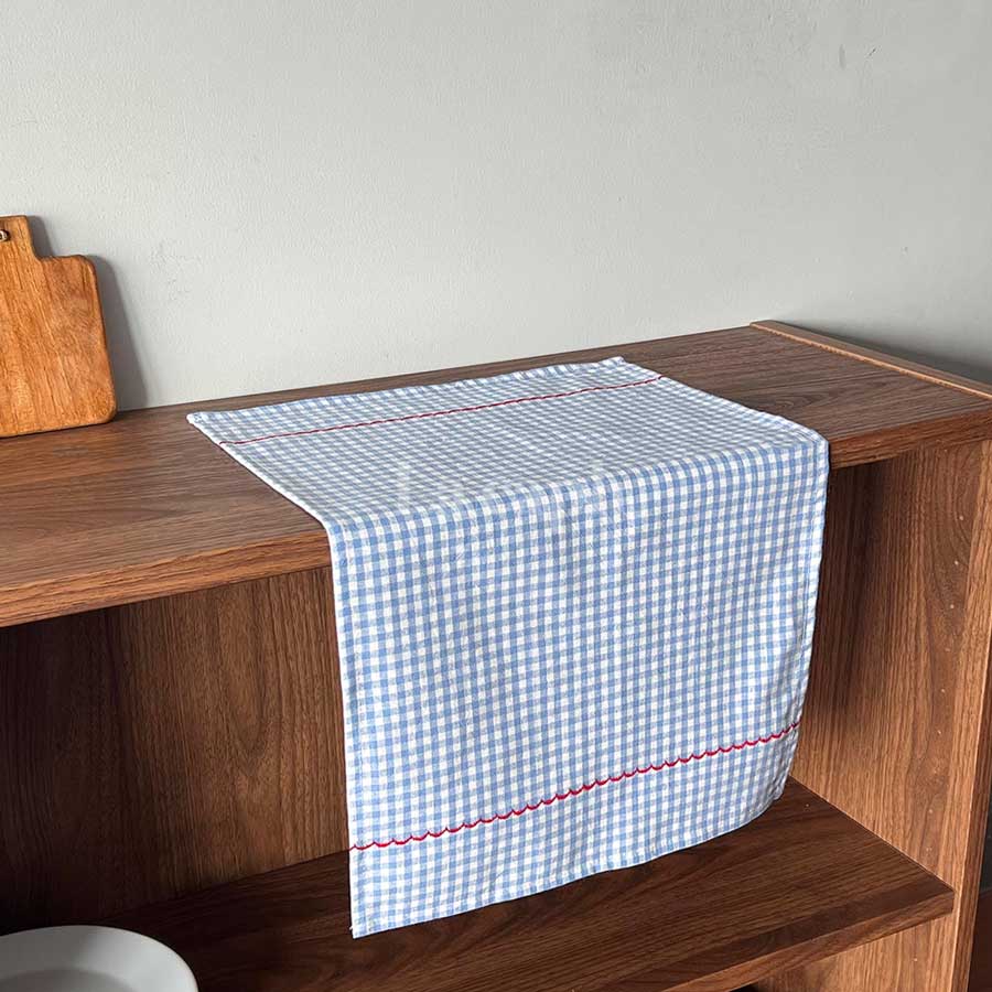 gingham check place mat