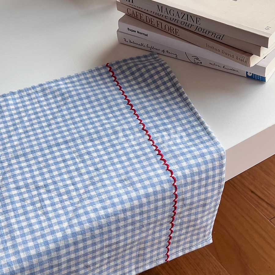 gingham check place mat