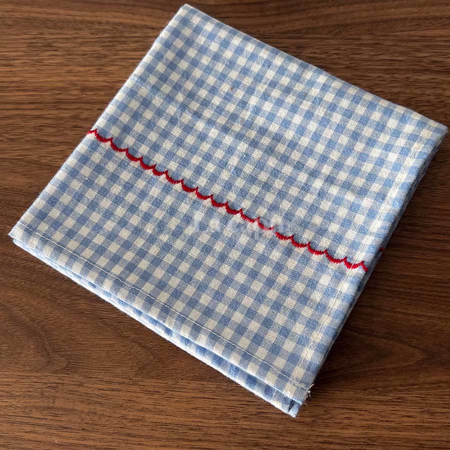 gingham check place mat