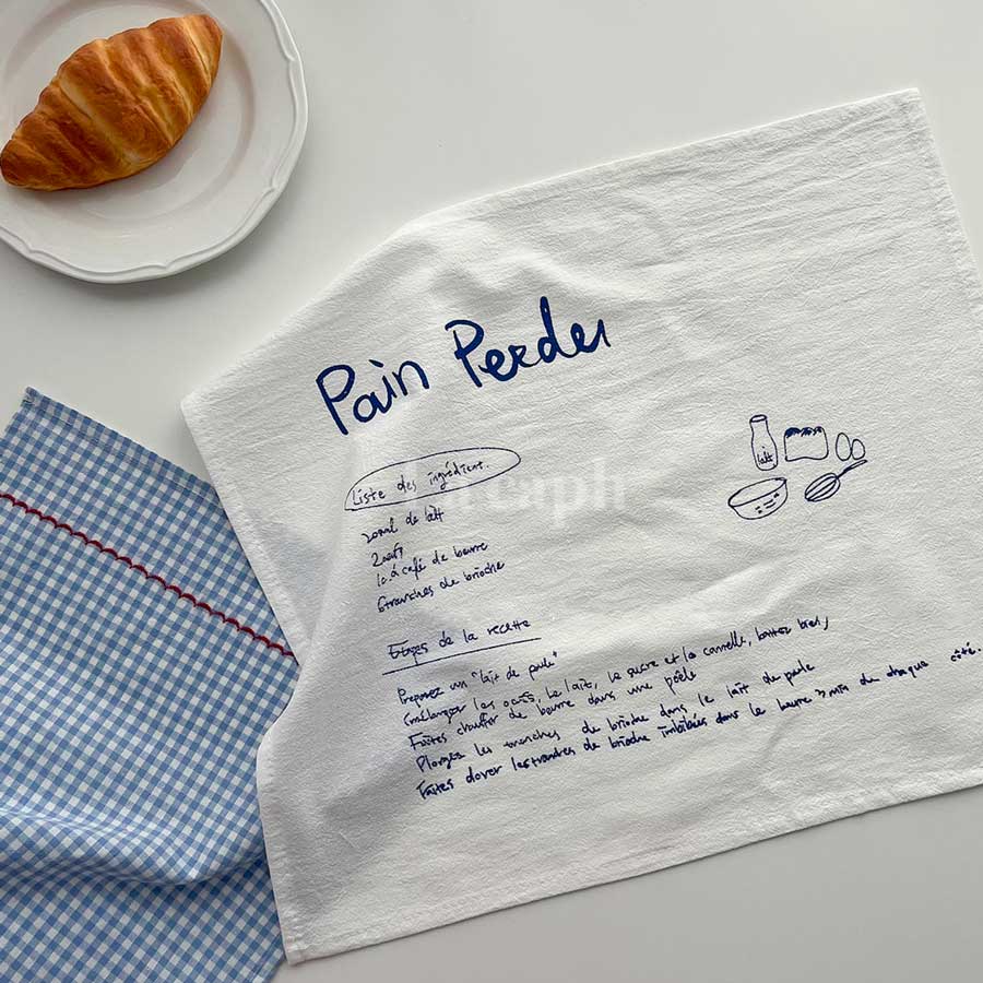 french recipe place mat