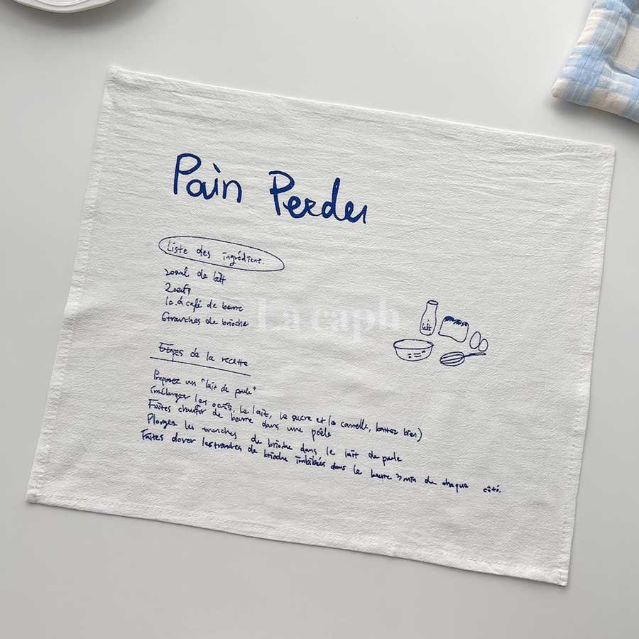 french recipe place mat