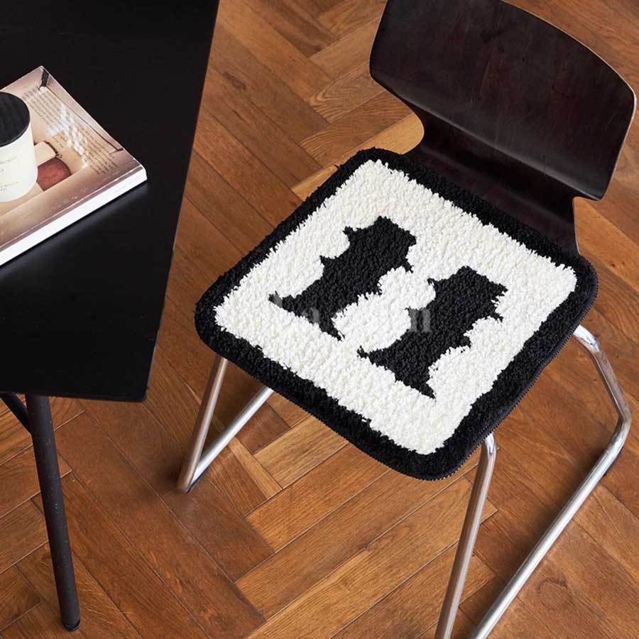 panda shaped chair pad (2designs)