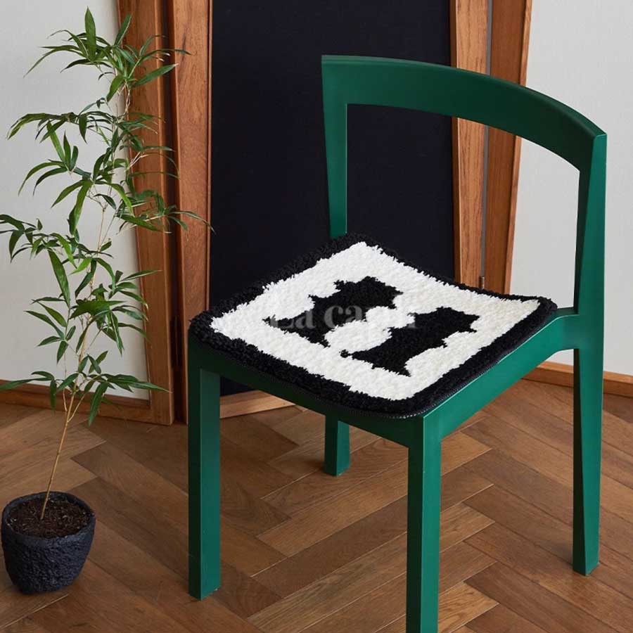 panda shaped chair pad (2designs)