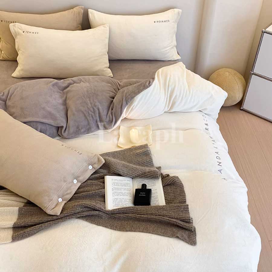 milky velvet bedlinen set (7colors)