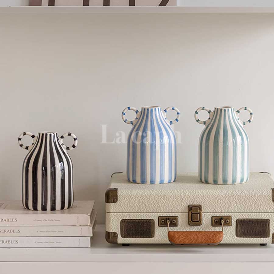 striped ceramic vase (3colors)