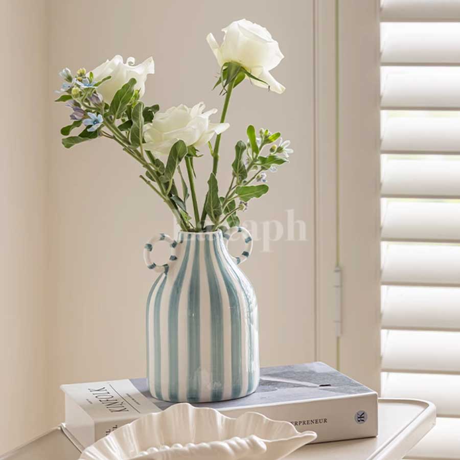 striped ceramic vase (3colors)