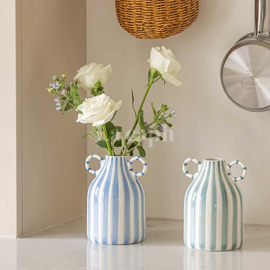 striped ceramic vase (3colors)