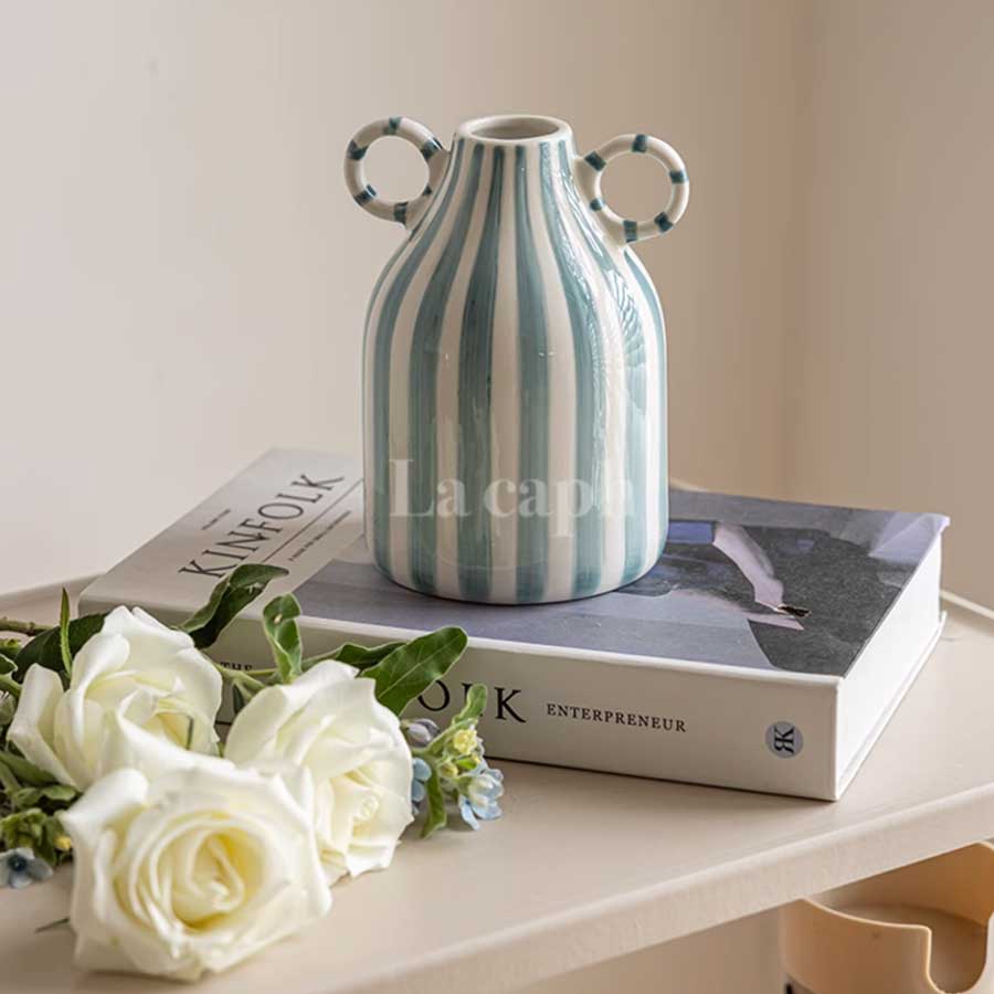 striped ceramic vase (3colors)