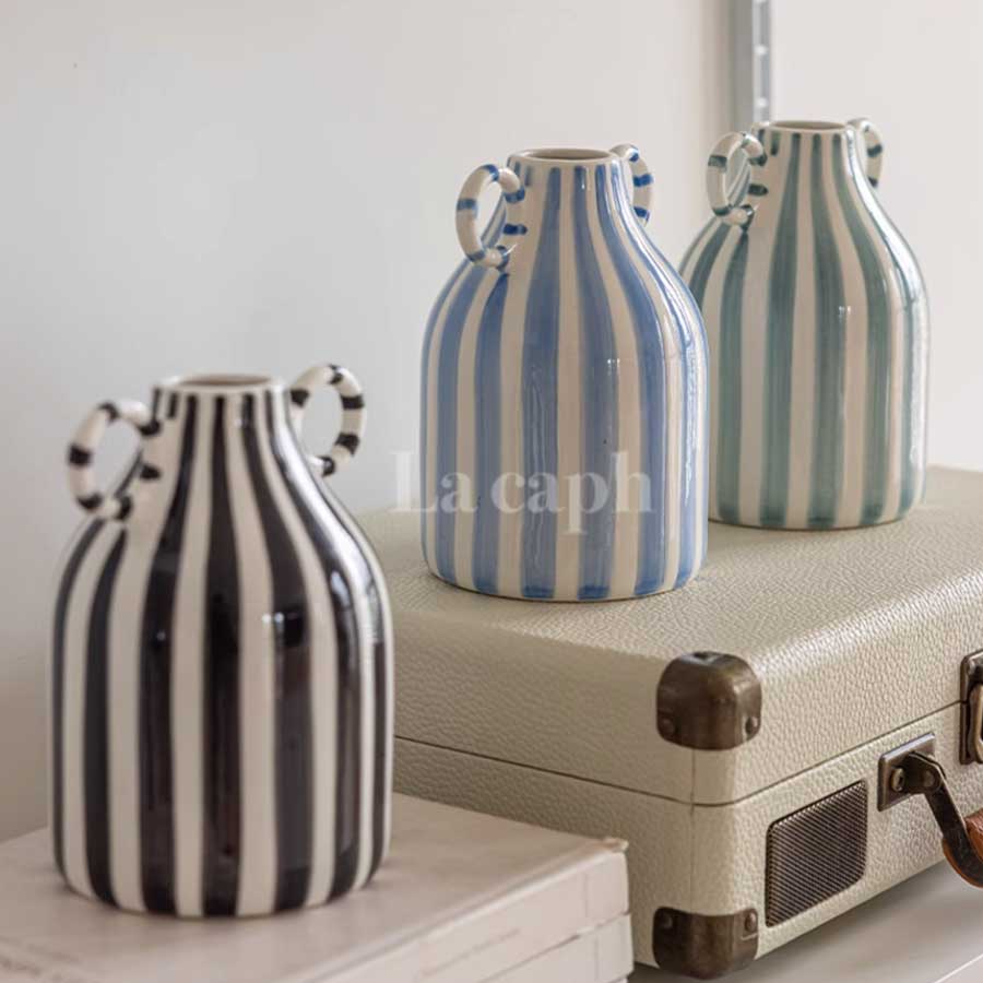 striped ceramic vase (3colors)